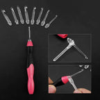LED Crochet Hook Set with Interchangeable Heads – 2.5 to 8.0 mm