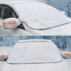 Winter windshield cover with mirror protection and door flaps, 260 x 116 cm