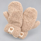 Plüsch-Handschuhe mit verstellbarem Kordelzug