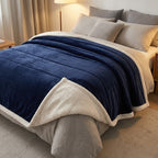 Double-layer cozy blanket - milk fleece with sherpa backing, 120 × 200 to 200 × 230 cm