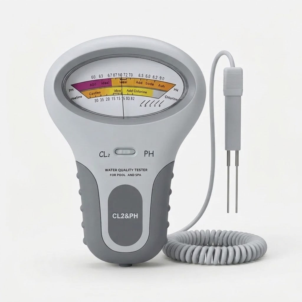 pH and chlorine meter for pools and hot tubs