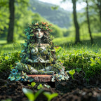 Garden Stake Forest Spirit with Natural Motif made of Acrylic