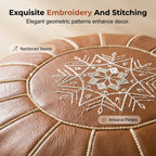 Marokkanischer Leder-Pouf mit Stauraum