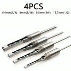 Square Tenon Drill Bit Set for Wood – Set of 4