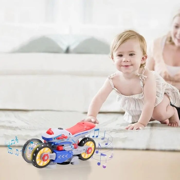 Elektrisches Motorrad-Spielzeug mit LED-Lichten und Musik