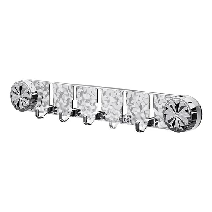 Self-adhesive wall hook strip with foldable hooks – no drilling needed