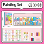Kratzkunst-Set mit Schaber für bunte Cartoon-Bilder