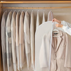 Transparent PEVA garment bag set with zipper