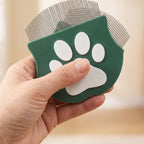 Pet comb with paw print handle