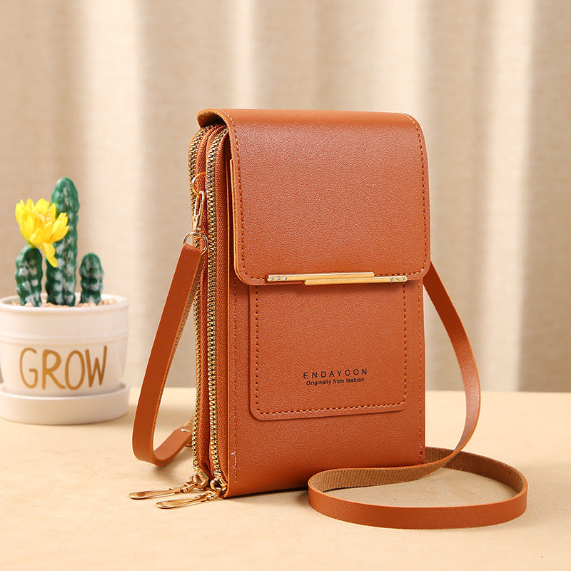 RFID Protection Crossbody Bag made of PU Leather with Anti-Theft Design