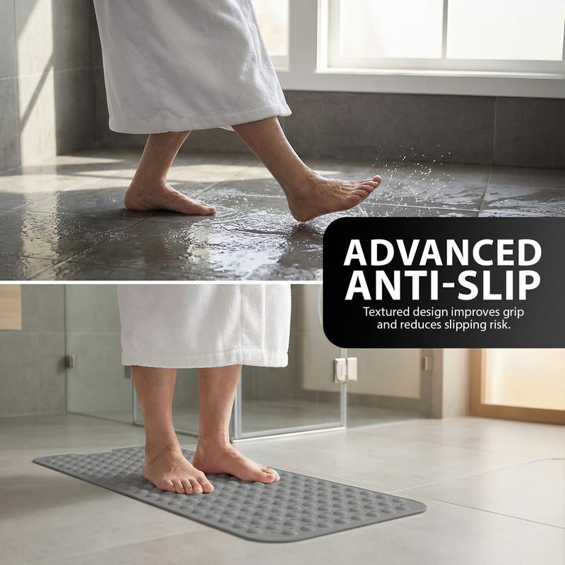 Non-slip bathtub mat with 200 suction cups