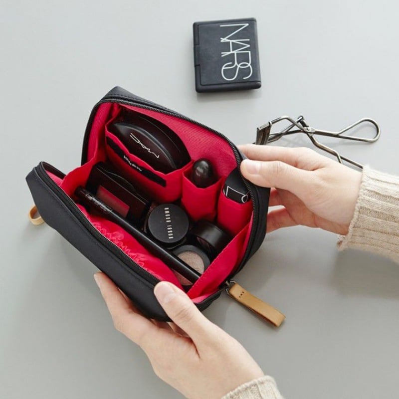 Cosmetic bag with padding