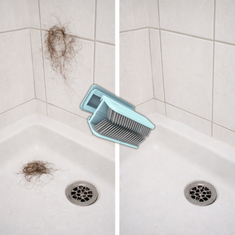 Silikon Haarfänger für Dusche mit Klebestreifen