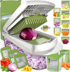 Vegetable Cutter with 8 Blades – Chopping, Slicing, Grating, and Dicing