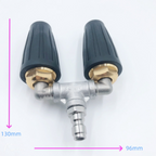 High-pressure nozzle with double turbo for intensive cleaning