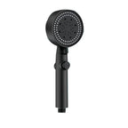 High-pressure shower head with 5 spray types and self-cleaning function