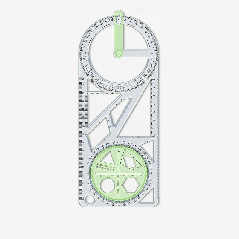 Multifunctional Geometry Ruler with Protractor