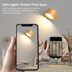 Rechargeable LED Wall Light with 360° Swivel Head – Touch Control, No Wiring