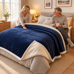 Double-layer cozy blanket - milk fleece with sherpa backing, 120 × 200 to 200 × 230 cm