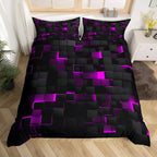 3D Grid Bedding Set with Gaming Design