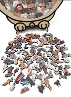 Holzpuzzle Katze – 135 Teile in verschiedenen Farben