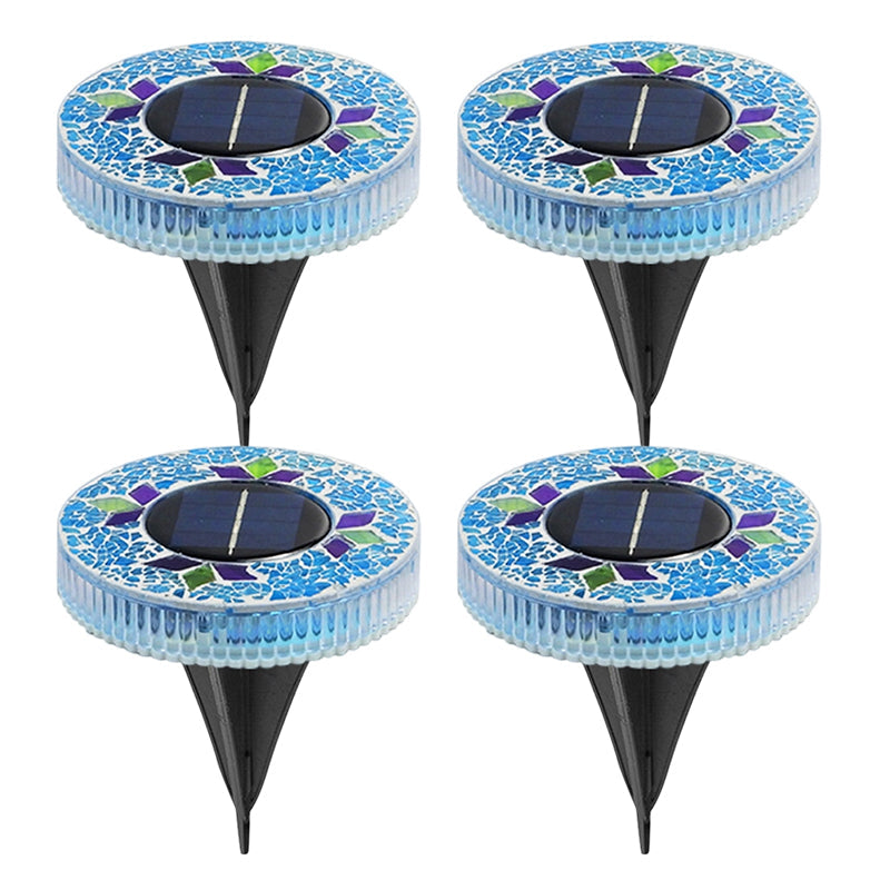 Solar Gartenleuchten mit Mosaikglas 6 LEDs