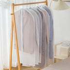 Transparent PEVA garment bag set with zipper