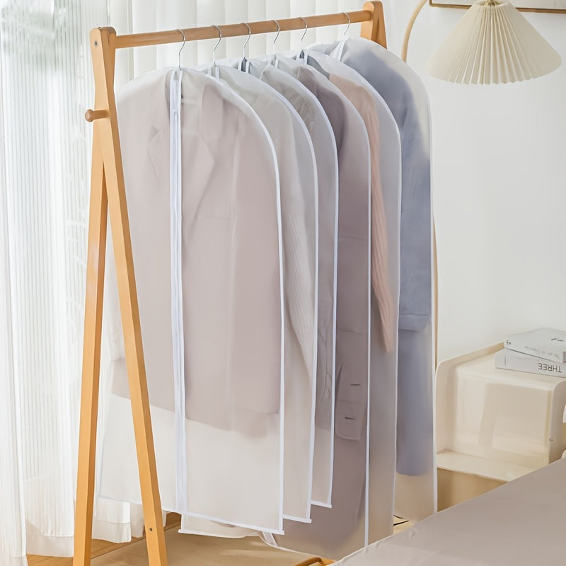 Transparent PEVA garment bag set with zipper
