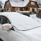 Winter windshield cover with mirror protection and door flaps, 260 x 116 cm