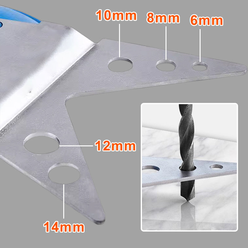 Drilling template for tiles with suction cup