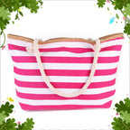 Strandtasche gestreift mit Seilhenkeln