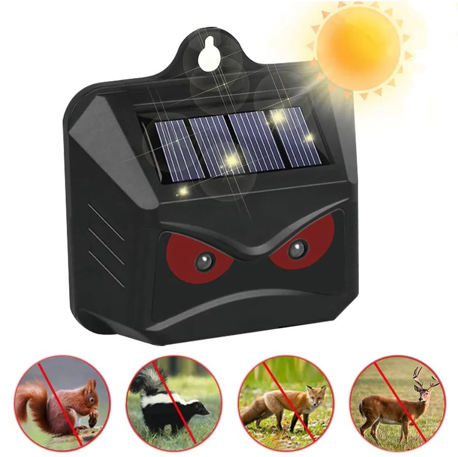 Solar Tierabwehr mit Ultraschall gegen Gartenschädlinge