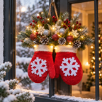 LED-Fäustlinge Weihnachtsdeko mit 20 warmweißen LEDs