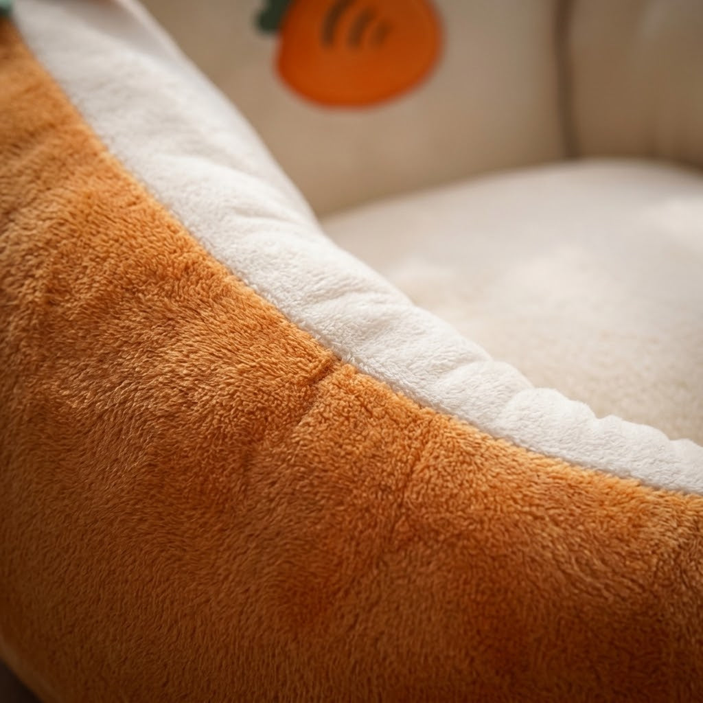Plush bean bag chair with animal design – soft floor chair