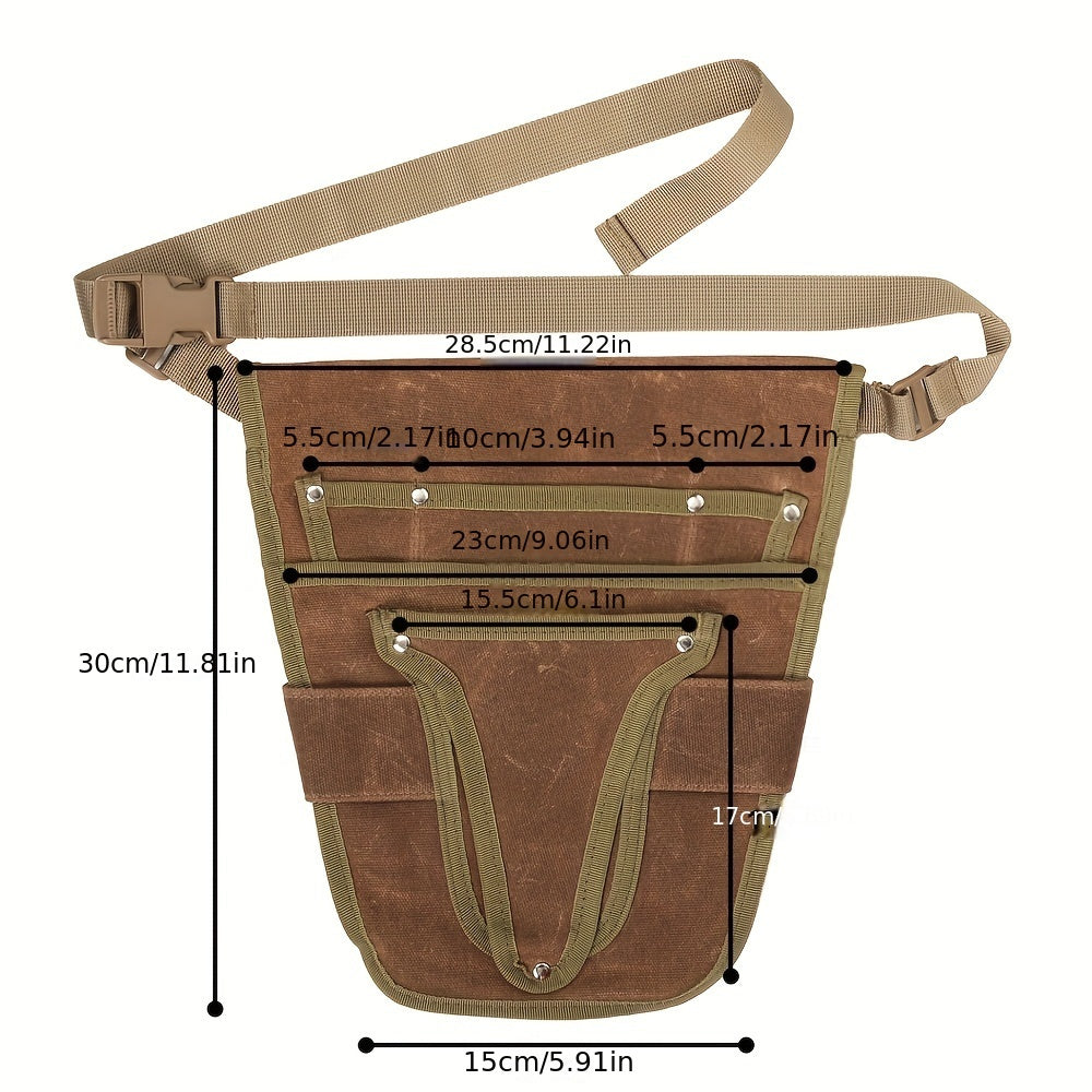 Garden tool belt with multiple compartments