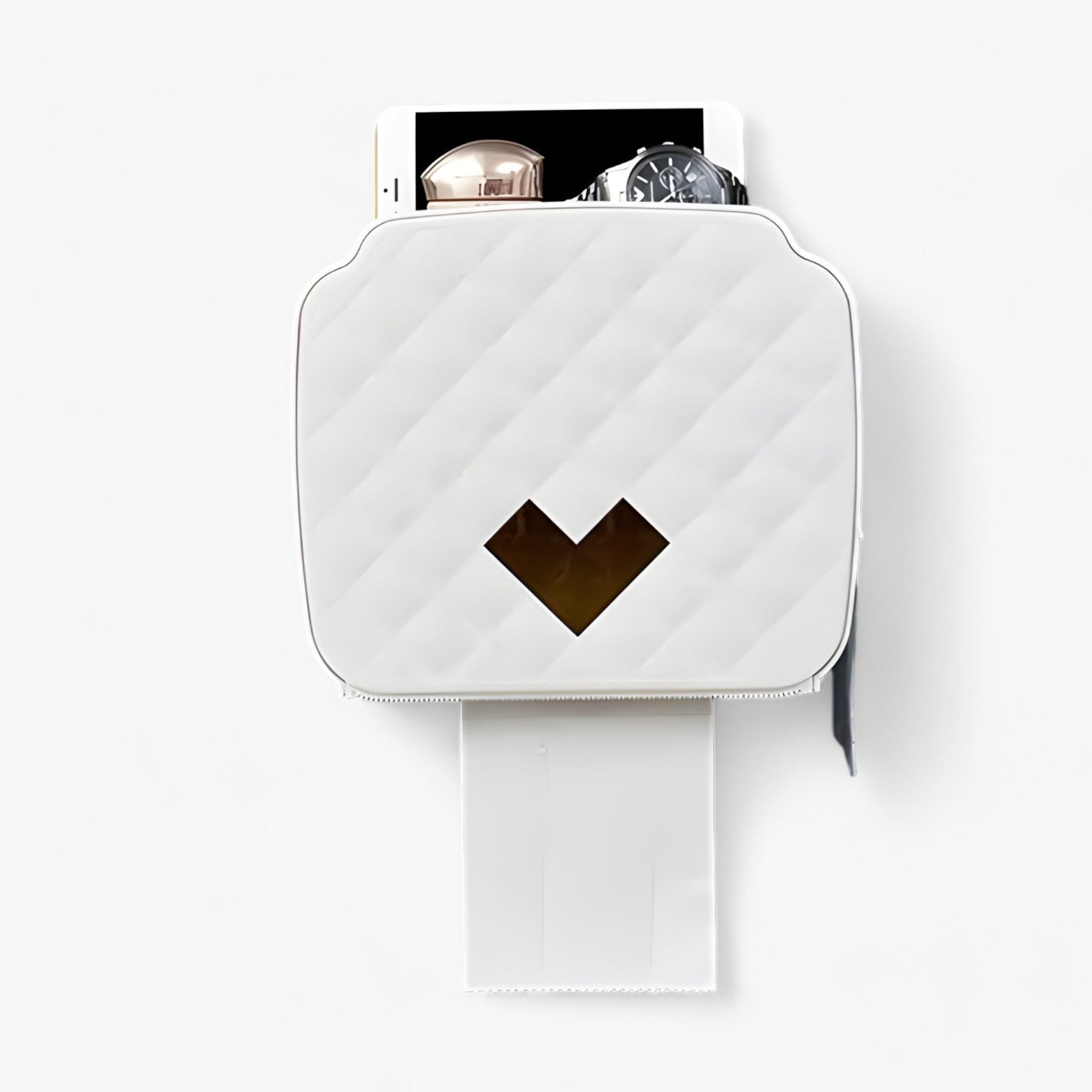 Toilettenpapierhalter mit wasserdichter Abdeckung und Ablage