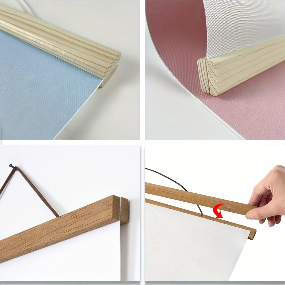 Magnetic Wooden Poster Strip – Easy Picture Change Without Frame