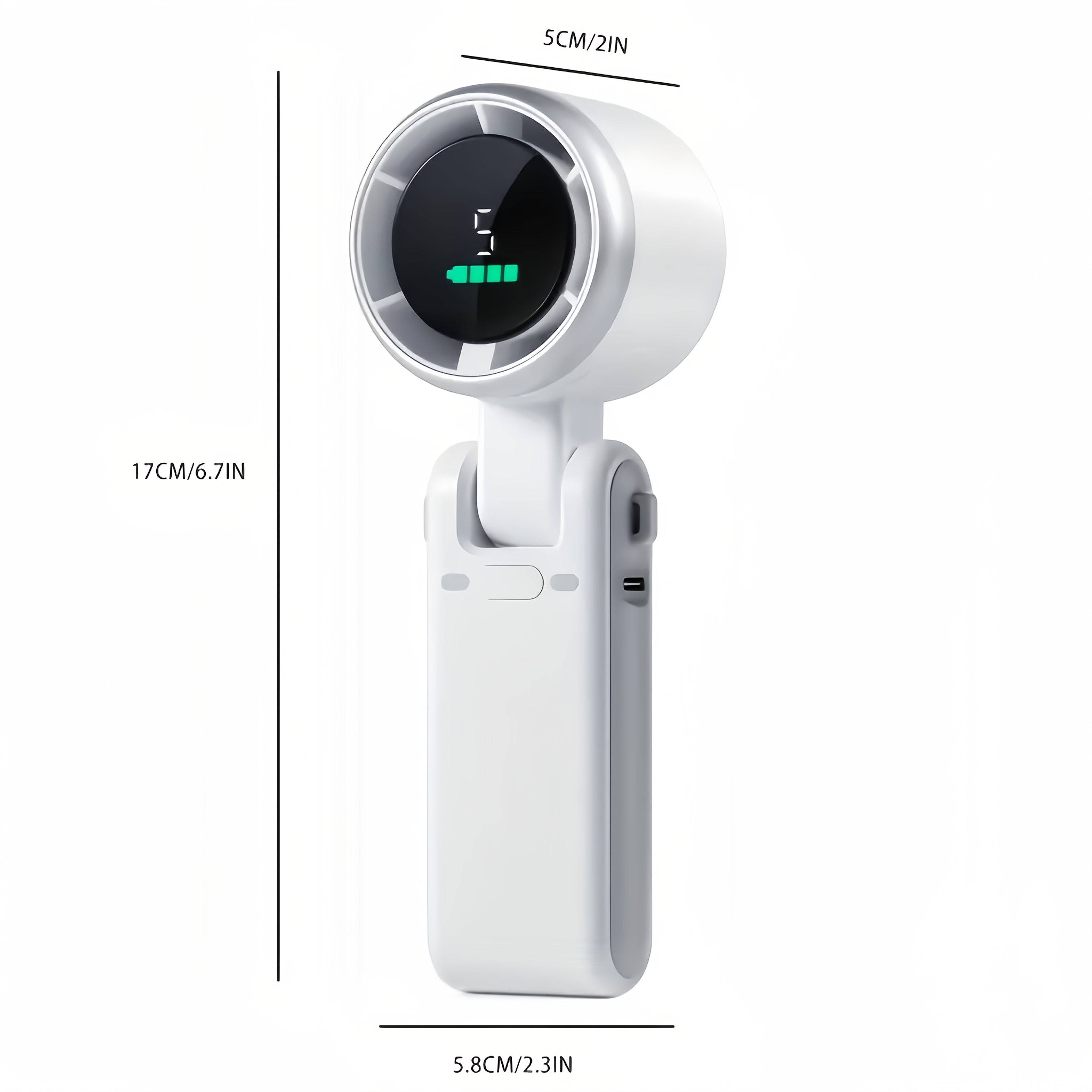 Handventilator USB wiederaufladbar mit 5 Geschwindigkeiten
