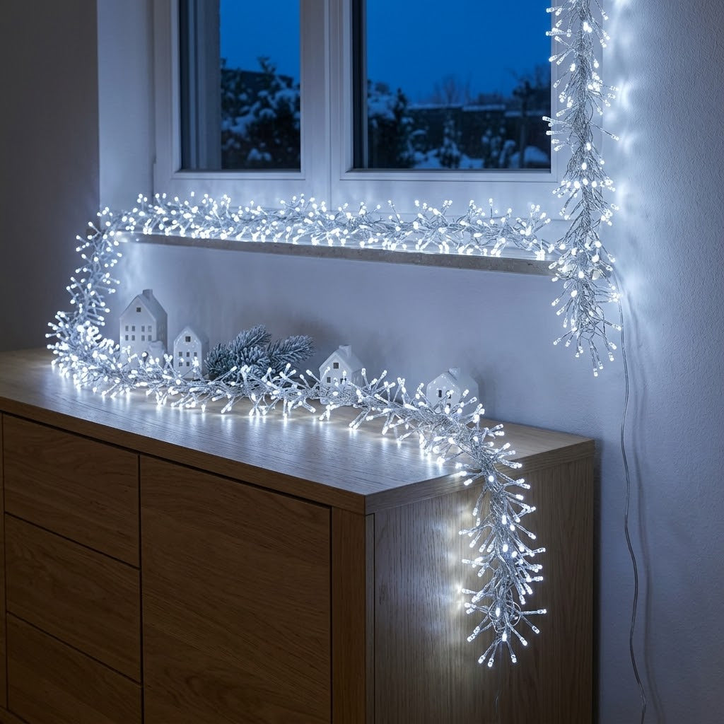Cluster LED-Lichterkette Kupferdraht mit Fernbedienung & Timer, 3–30 m