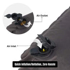 Inflatable travel pillow ergonomic for neck support