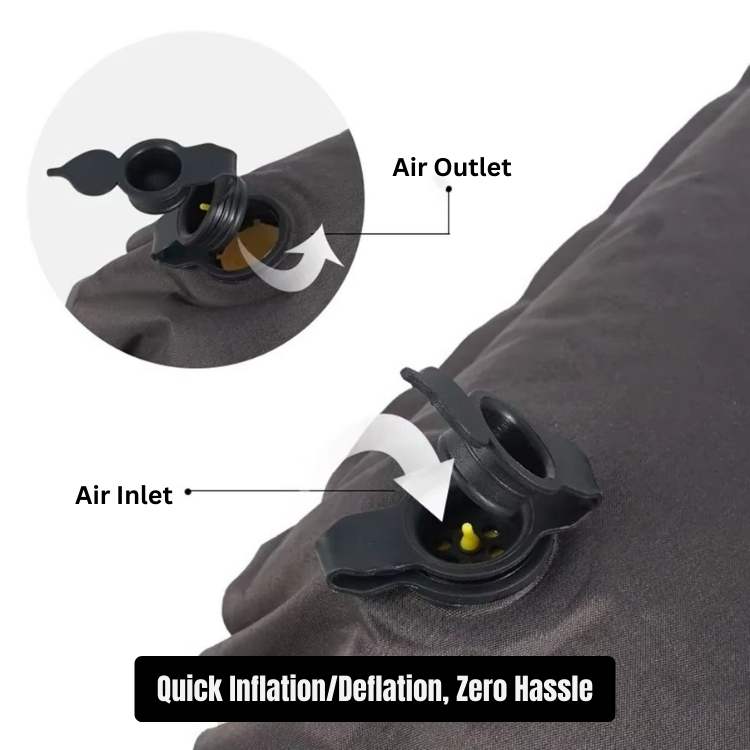 Inflatable travel pillow ergonomic for neck support