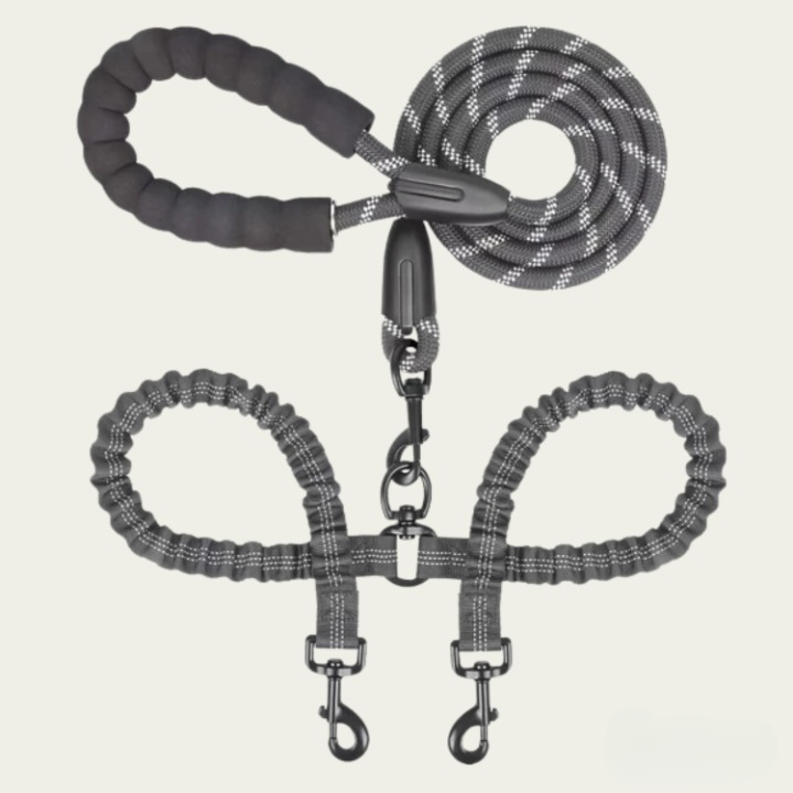 Double leash with 360° swivel – Never tangles again