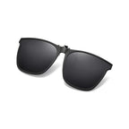 Clip-on polarized sunglasses with flip-up function
