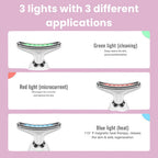 Facial massager with ion technology and LED light