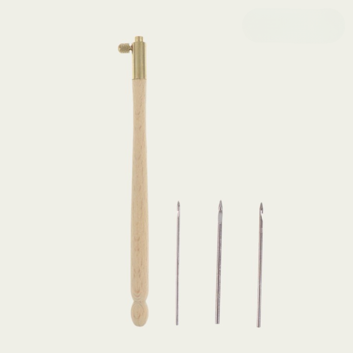 Perlstickerei-Set mit 3 Nadeln – Stickrahmen-Haken für Perlen