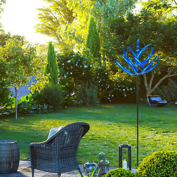 Garden Metal Wind Chime Blue – Rotating, Weather-Resistant