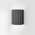 Resin Wall Lamp with Ribbed Shade – Modern Interior Design