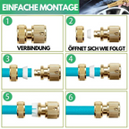 High-Pressure Adjustable Spray Nozzle with Mounting Kit