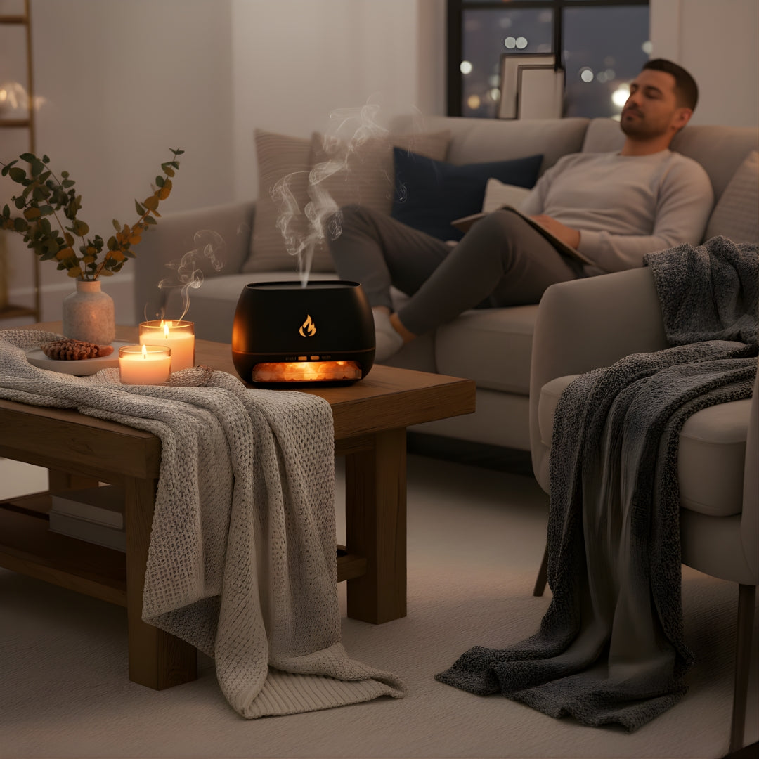 Humidifier with Salt Stones – LED Lighting and Ultrasonic