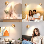 LED wall light with touch control and 360° swivel head